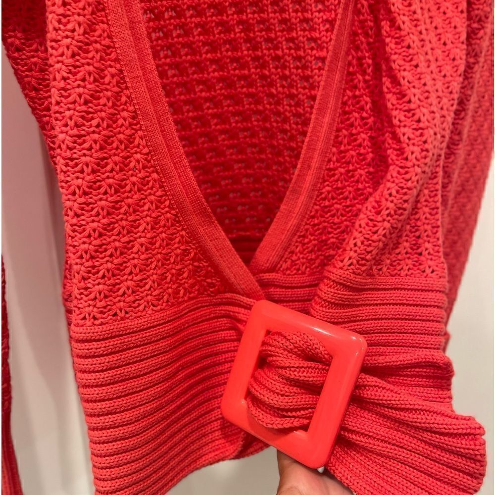 Cache Side Bucket Open Wrap Knit Cardigan.Size S - Picture 8 of 16